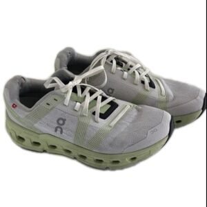 On Running Women's Gray and Green Running Shoes Size 10